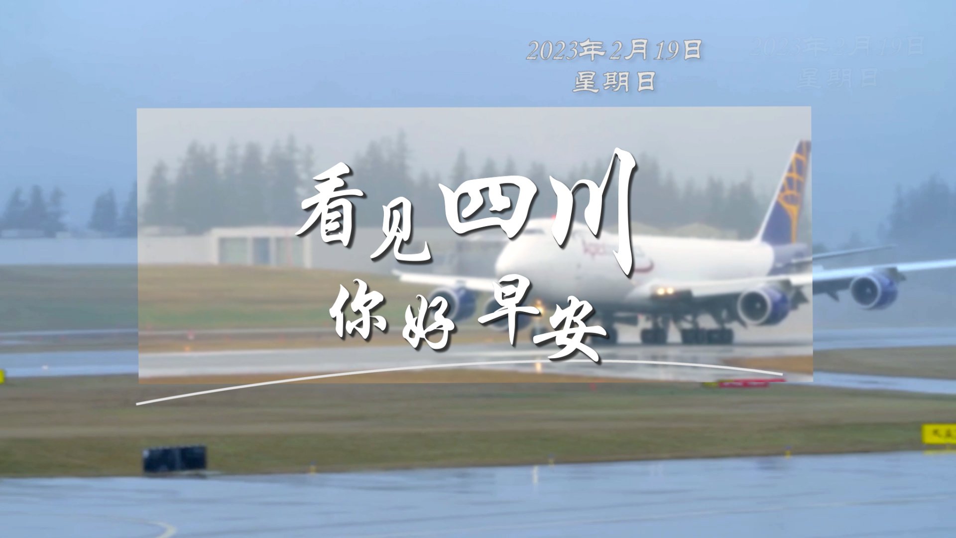 粉白花朵绽放在古寺院落