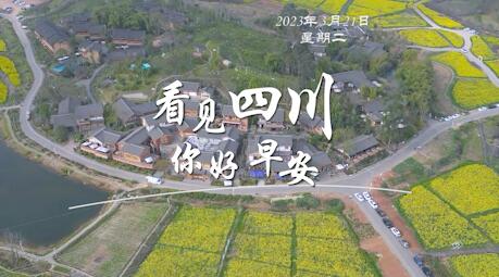 游客在花海中一边欣赏美景